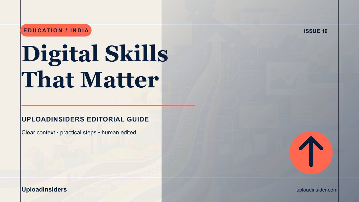 Digital Skills That Matter for Indian Students — Uploadinsiders editorial guide