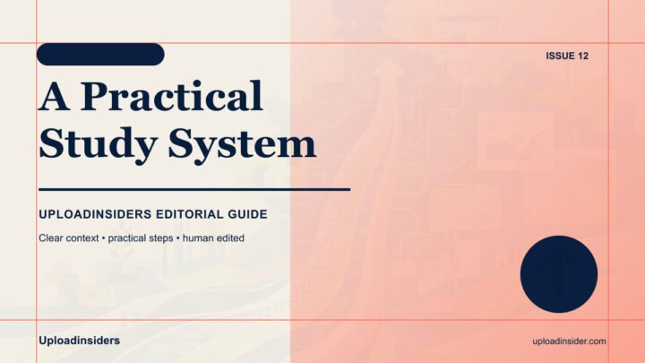 A Practical Study System for Competitive Exams — Uploadinsiders editorial guide