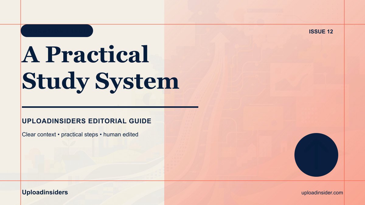 A Practical Study System for Competitive Exams — Uploadinsiders editorial guide