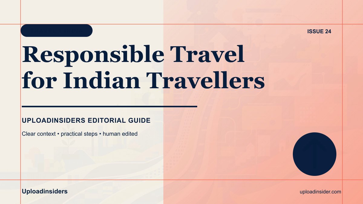 Responsible Travel Guide for Indian Travellers — Uploadinsiders editorial guide