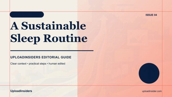 A Sustainable Sleep Routine for Busy Indian Adults — Uploadinsiders editorial guide