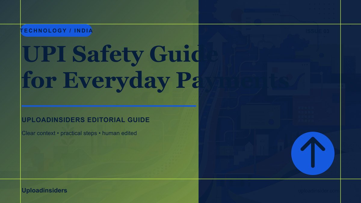 UPI Safety Guide for Everyday Digital Payments — Uploadinsiders editorial guide