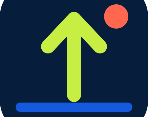 Uploadinsiders upward signal brand icon